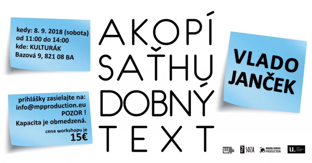 Ako písať hudobný text - Vlado Janček